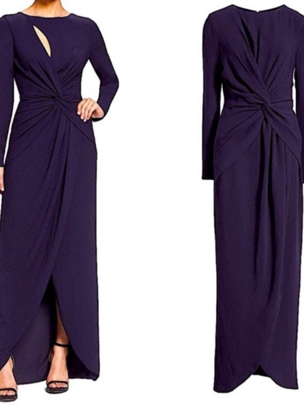 NWOT Dress the Population Maxi Dark Purple evening gown
